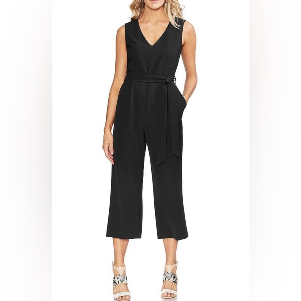 Vince Camuto Black Sleeveless Jumpsuit with Pockets
